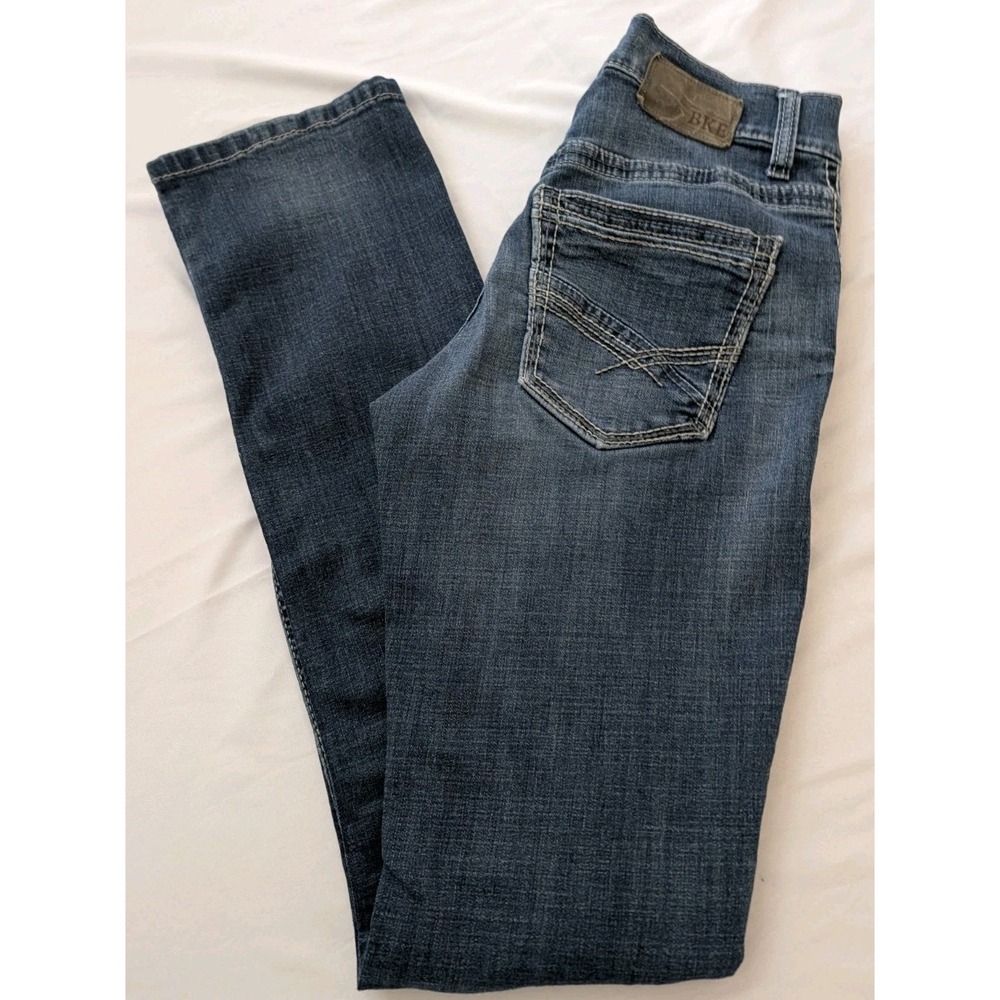 BKE Jake Straight Leg Denim Jeans Mens Men's 30x36 Blue Stretch Medium Wash